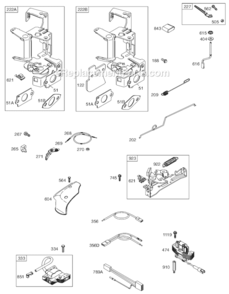 Page D Diagram and Parts List for 12D600 0015-0119 Briggs and Stratton Engine